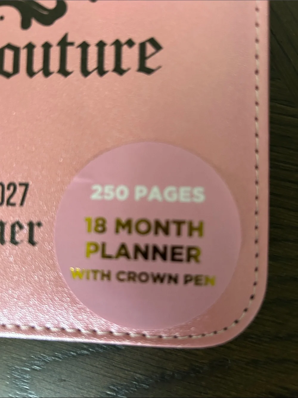 Juicy couture 26-2027 monthly planner ZIP closure and pen NWT PICK ONE